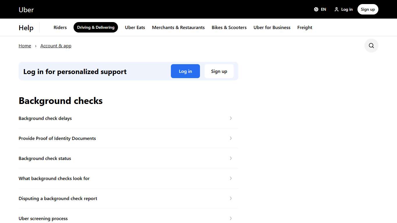 Background checks Driving & Delivering Uber Help